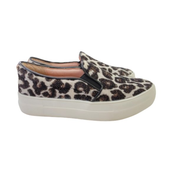 Topshop Leopard Print Canvas Slip On Streetwear Sneaker Shoes Women US 4 EU 37 - Picture 3 of 9